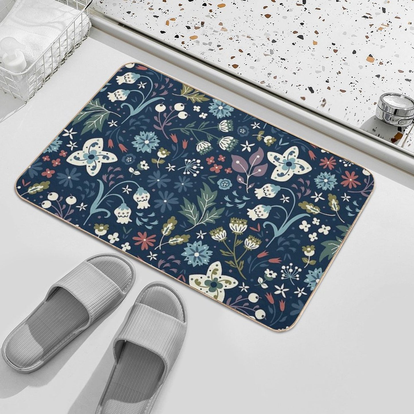 Wild Meadow  Stain-Proof Bath Mat