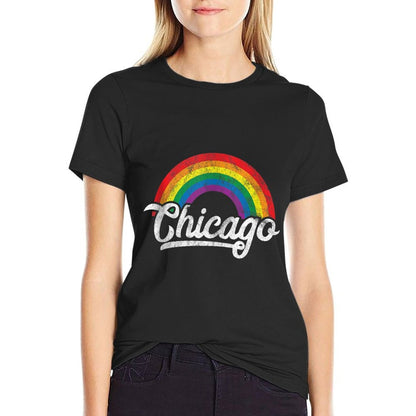 Chicago Rainbow LGBT Gay Pride  Wrinkle-resistant T-Shirt
