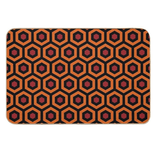 Overlook Hotel Carpet Honeycomb Variation  High-Traffic Bath Mat