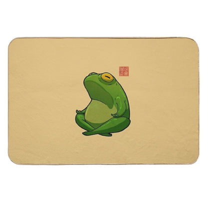 Yoga Frog Cross Legged Pose  Easy To Clean Bath Mat