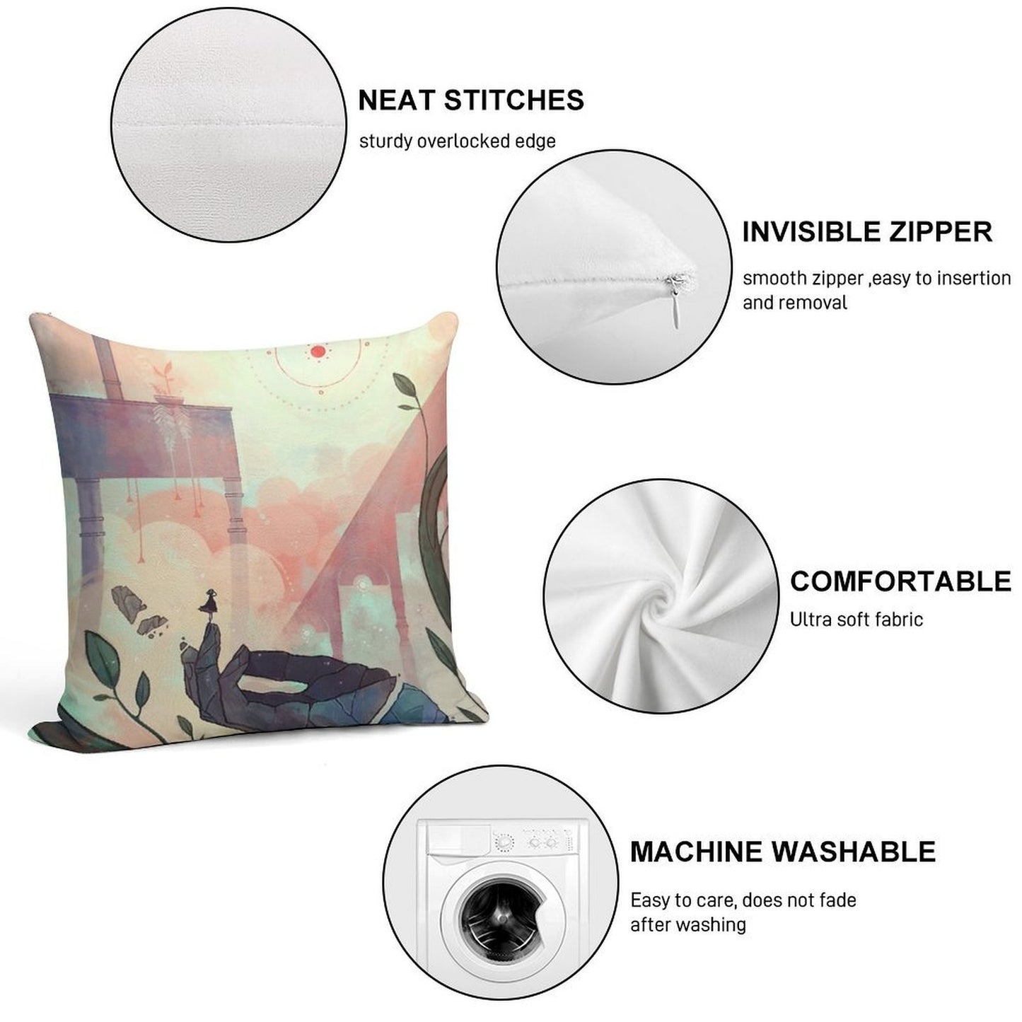 Ascension Soft High-Density Material Throw Pillow