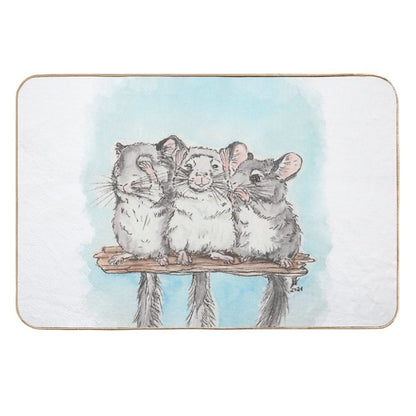 See Nothing, Hear Nothing, Say Nothing  High-Traffic Bath Mat