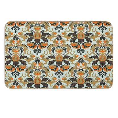 Damask Cats Durable Bath Mat