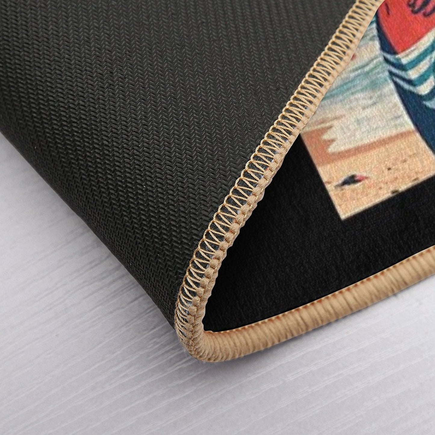 Stay Bold – Retro Beach Woman Hope Propaganda  Pet-Safe Bath Mat