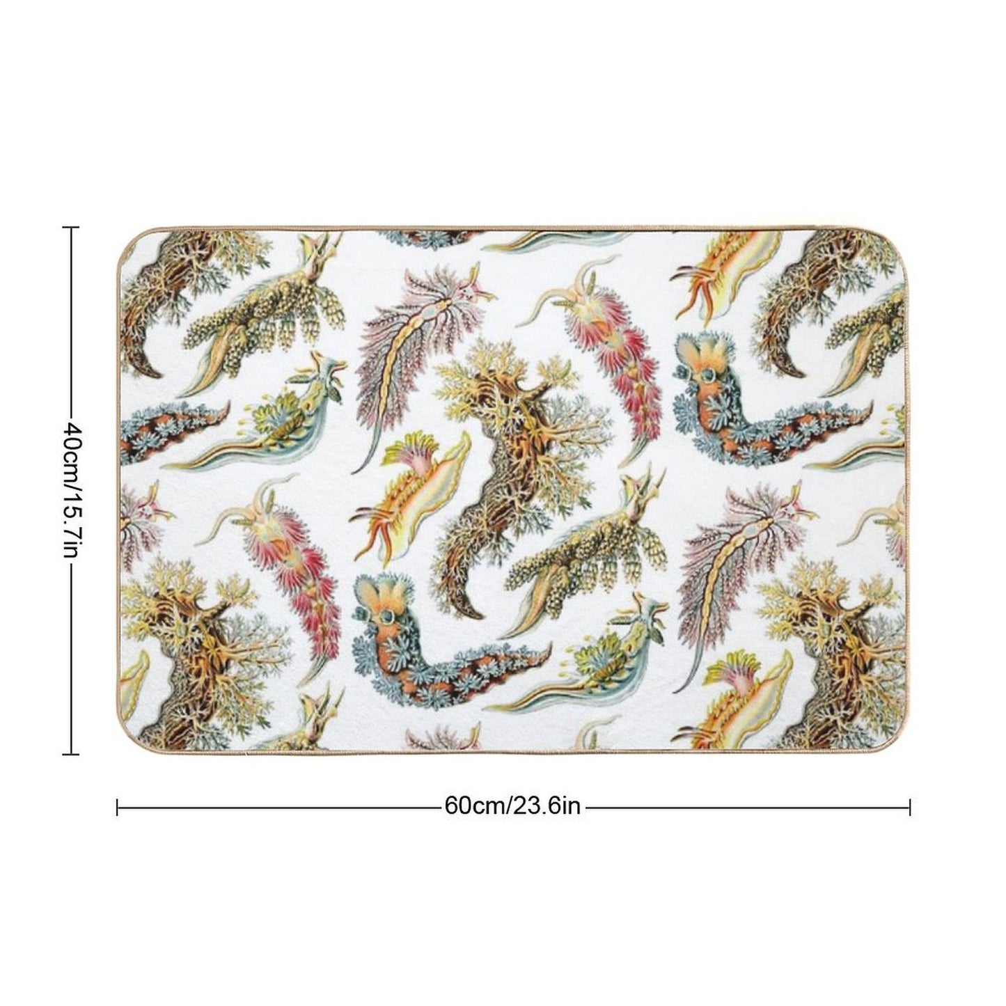 Ernst Haeckel - Nudibranchia (Snails)  Anti-Trip Bath Mat