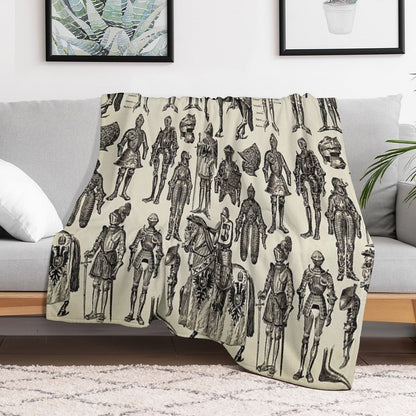 Medieval Knight Quick-dry Throw Blanket