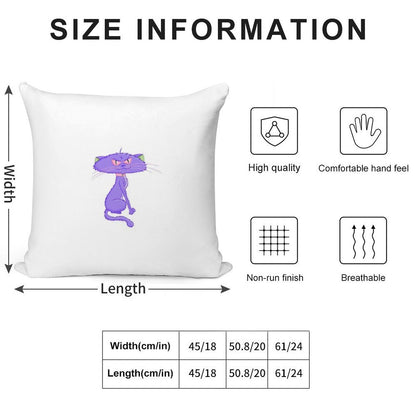 Purple Cat Soft Warmth Comfort Throw Pillow