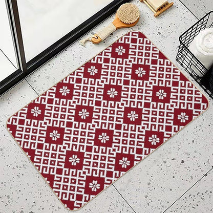 Latvian Traditional Pattern  Toxin-Free Bath Mat