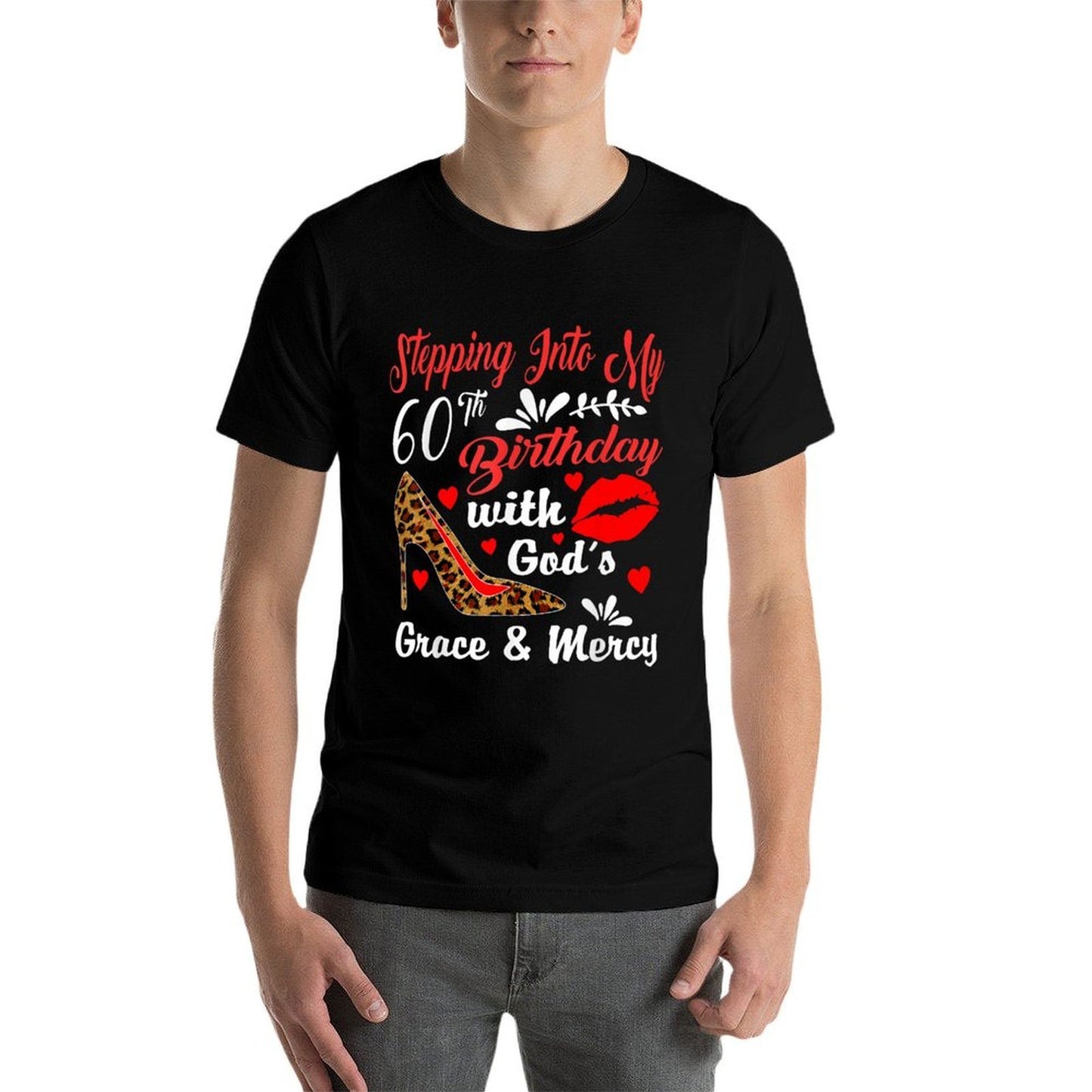 Stepping Into My 60th Birthday With God's Grace And Mercy  Eco-friendly Material T-Shirt