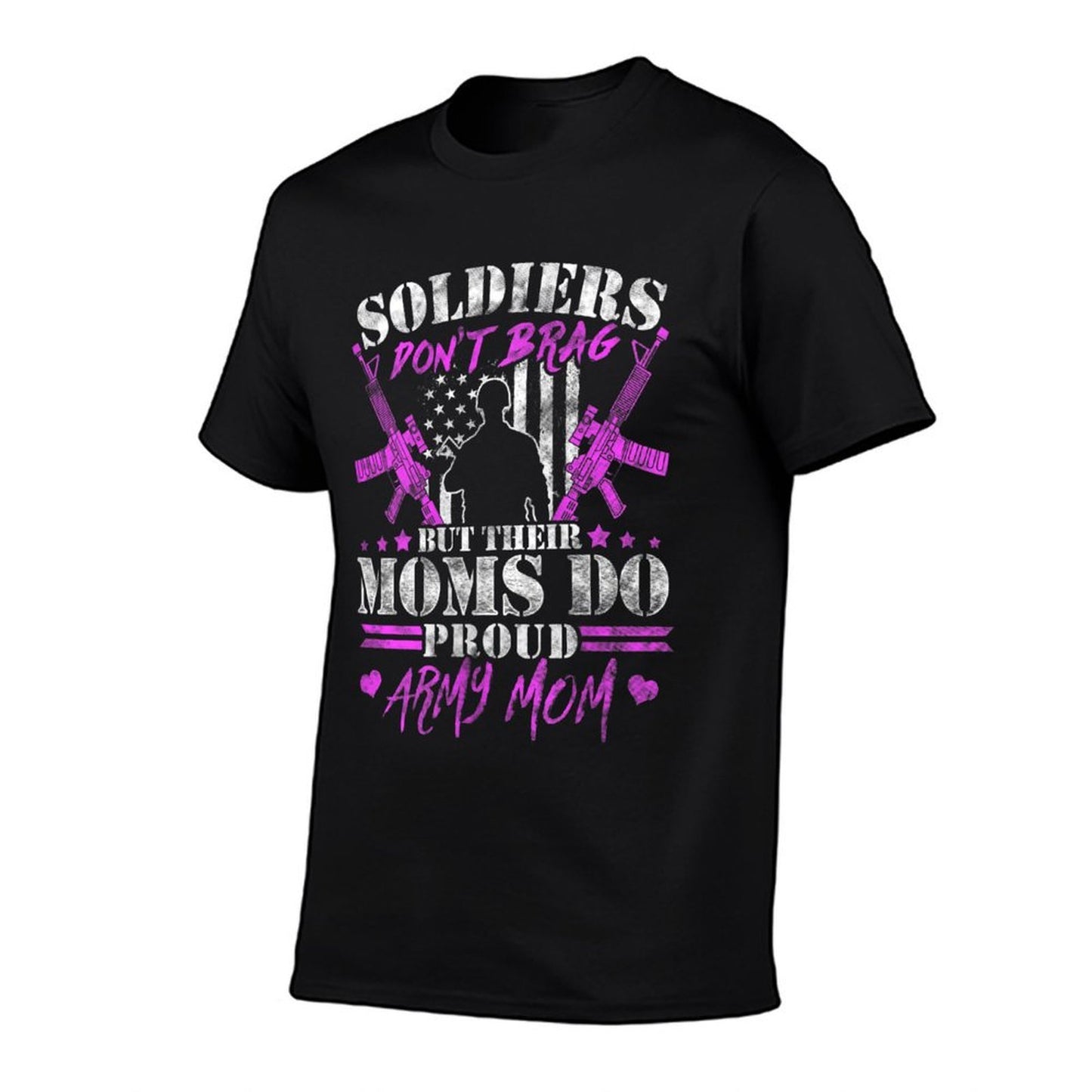 Womens Soldiers Don't Brag Moms Do Proud Army Mom Military Mother  Moisture-wicking T-Shirt