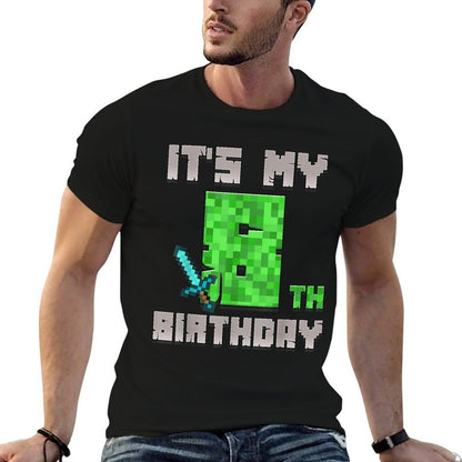 Birthday Boy Its My 8th Birthday Gamer Pixel Number  Quick-drying T-Shirt