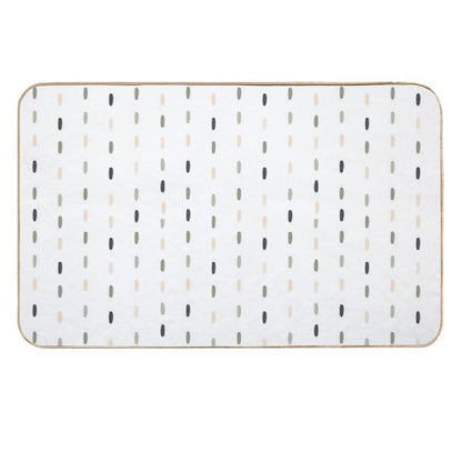 Boho Pastel Color Minimalism Scandinavian Simple Pattern, Uses Geometric Shapes  Dirt-Trapping Bath Mat