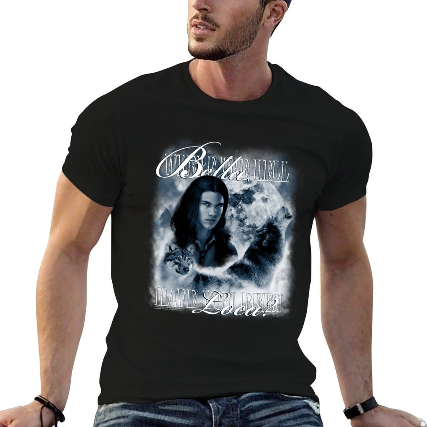 Twilight Saga Retro Jacob Wolf Moon Loca Movie  Odor-resistant T-Shirt