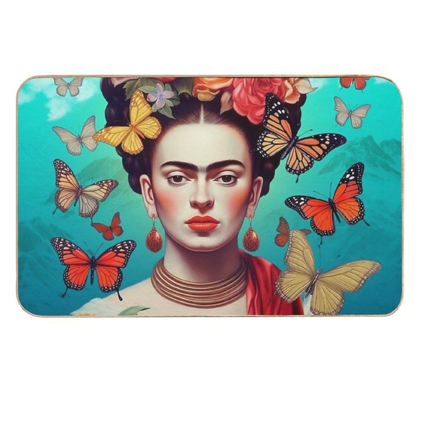 Frida Kahlo 4  Stain-Proof Bath Mat