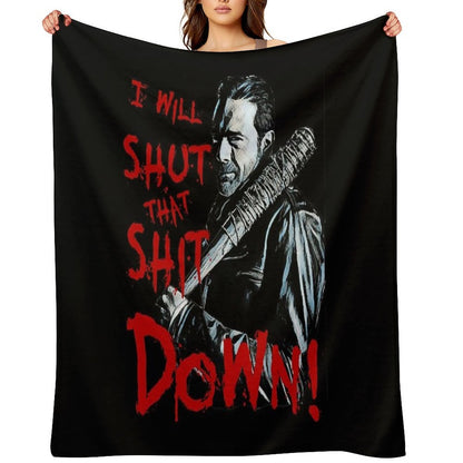 Negan I Will Shut For Fans Quick-dry Throw Blanket