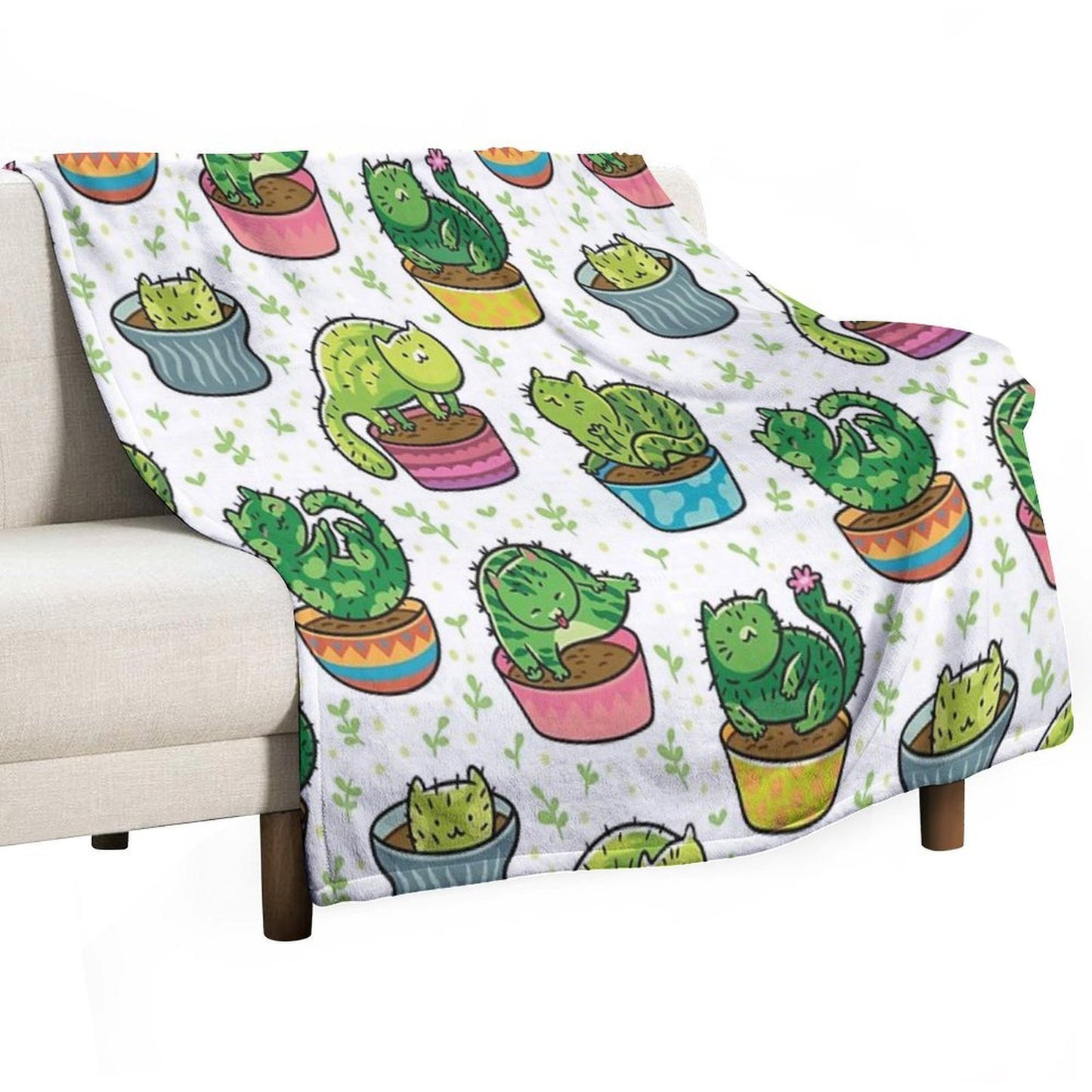 Catcus Lightweight Throw Blanket