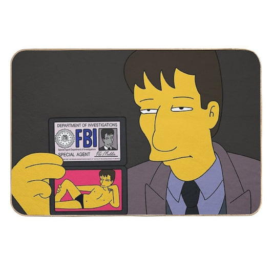 Agent Mulder FBI  Anti-Trip Bath Mat