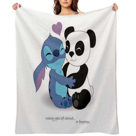 Stitch & Panda Machine-washable Throw Blanket