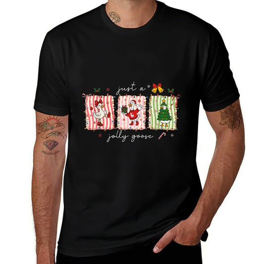 Silly Goose Funny Christmas  High-quality Stitching T-Shirt