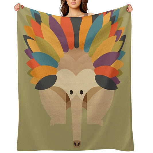 Hello Echidna Sustainable Throw Blanket