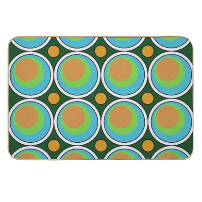 Retro Seventies Abstract Design  Multi-Purpose Bath Mat