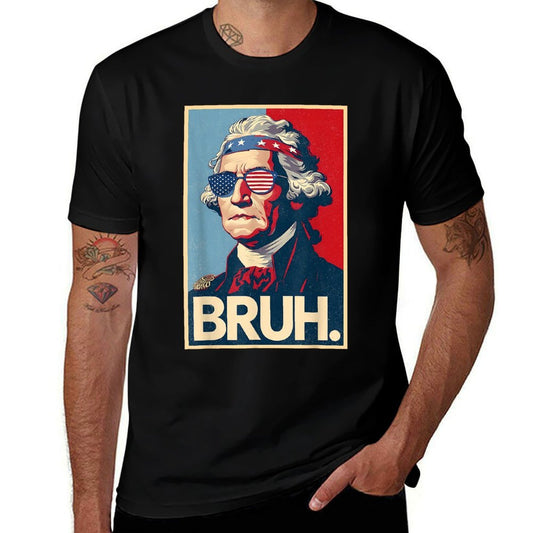 4th Of July 2025 George Washington Bruh. Meme Patriotic  Slim-fit Cut T-Shirt