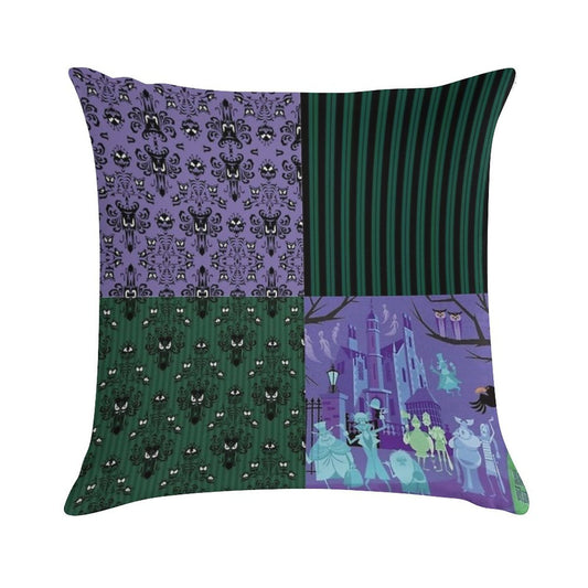 Haunted Mansion Pattern Soft Bedroom Essential Throw Pillow