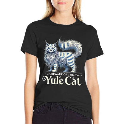 Beware The Jolakotturinn Yule Cat Icelandic Norse Christmas Comfortable T-Shirt