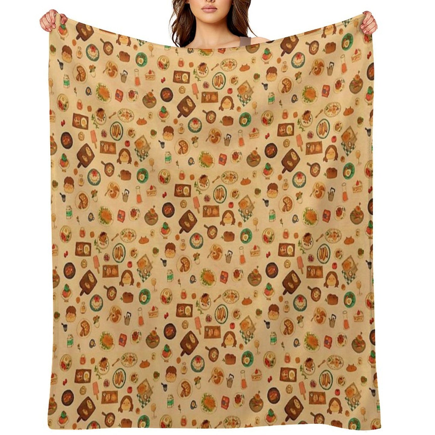 Dishes Wrinkle-free Throw Blanket