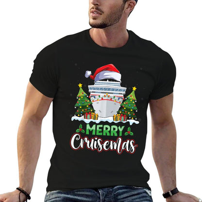 Merry Cruisemas Funny Vacation Cruise Ship Christmas Holiday  Fade-proof Color T-Shirt