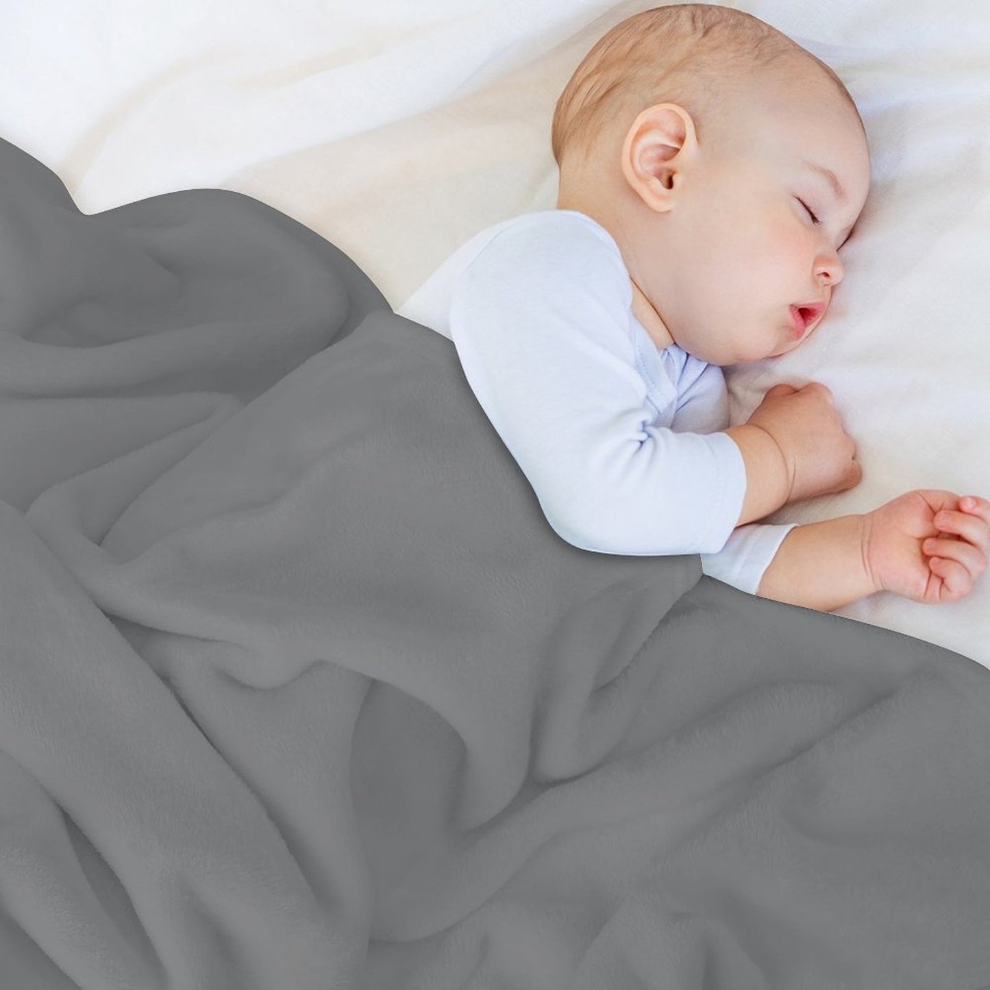Slate Gray Stripes on Gray Background Machine-washable Throw Blanket