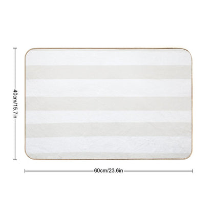 Cream And White Horizontal Line - Stripe Pattern Pairs Dulux 2022 Popular Colour Cliff Walk - Color Trends  Fade-Resistant Bath Mat