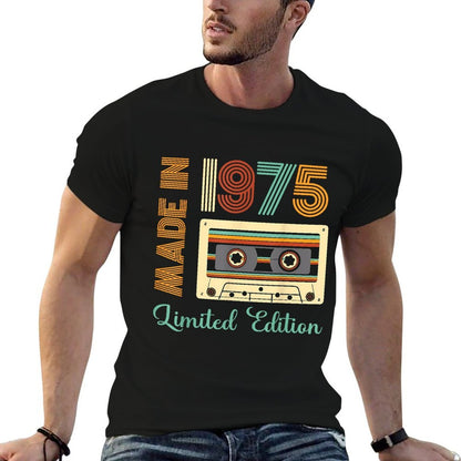 Made In 1975 Limited Edition Vintage Cassette 50th Birthday  Eco-friendly Material T-Shirt