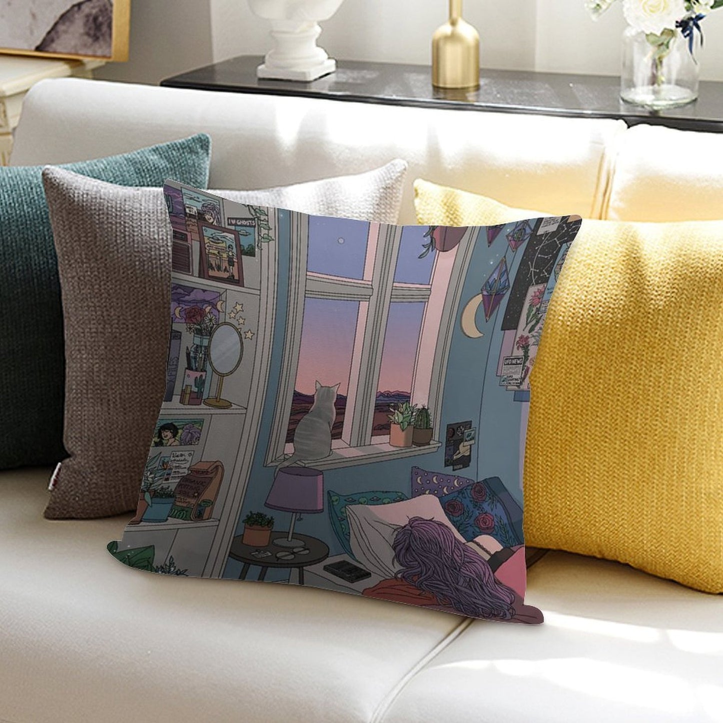 Early Morning Soft High-Density Material Throw Pillow