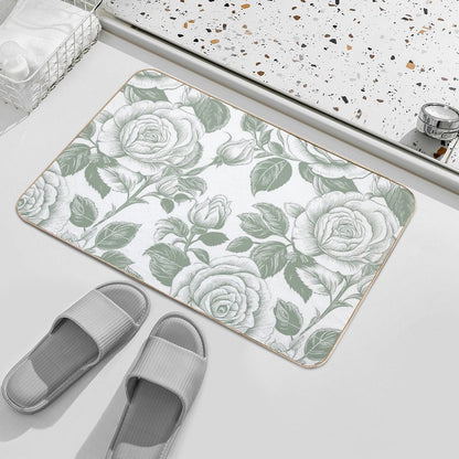 Floral Seamless Pattern Flowers  Rapid-Drying Bath Mat