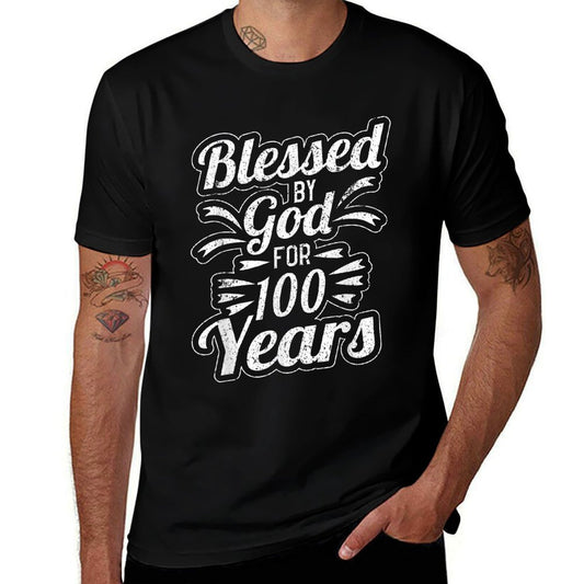 Blessed By God for 100 Years 100th Birthday  Affordable Price T-Shirt