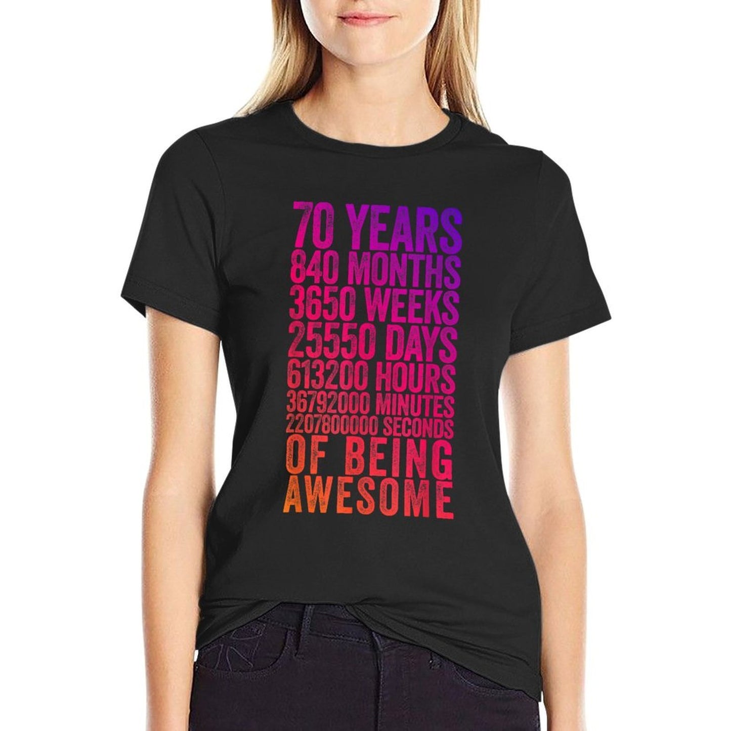 Funny 70th Birthday Old Meter Funny 70 Year Old Gifts  Relaxed-fit T-Shirt