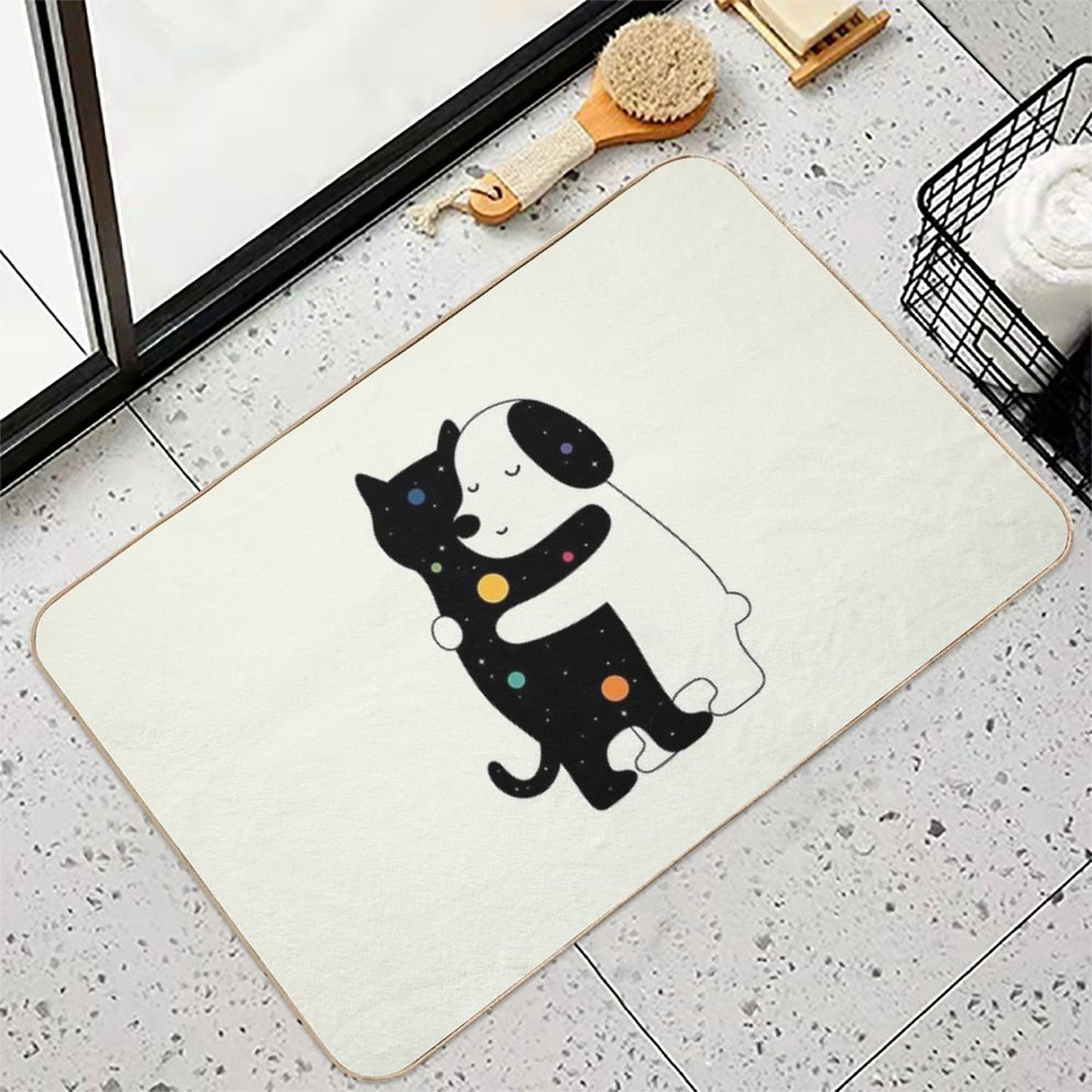 Universal Language  Slip-Resistant Bath Mat