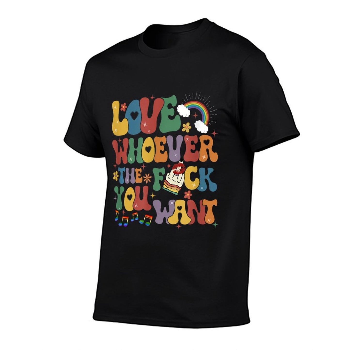 Love Whoever The F You Want Rainbow LGBTQ Pride Month  Trendy Pattern T-Shirt