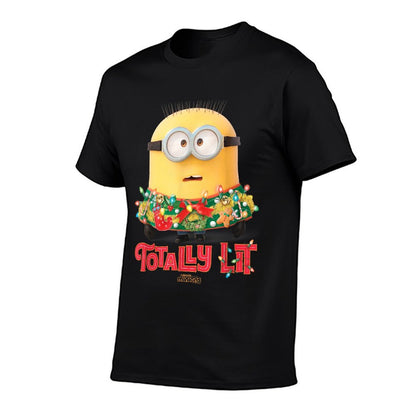 Minions Totally Lit  High-quality Stitching T-Shirt