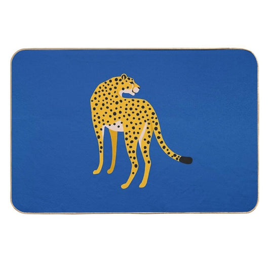 The Stare Golden Leopard Edition  African Cheetah  Tropical Pop Art  High-Traffic Bath Mat