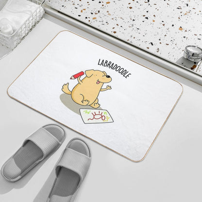 Labradoodle Funny Labrador Dog Puns  Non-Slip Bath Mat