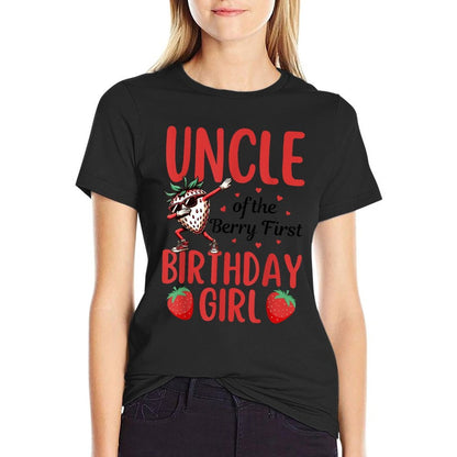 Uncle of The Berry First Birthday 1st Strawberry Girls Kids  Relaxed-fit T-Shirt