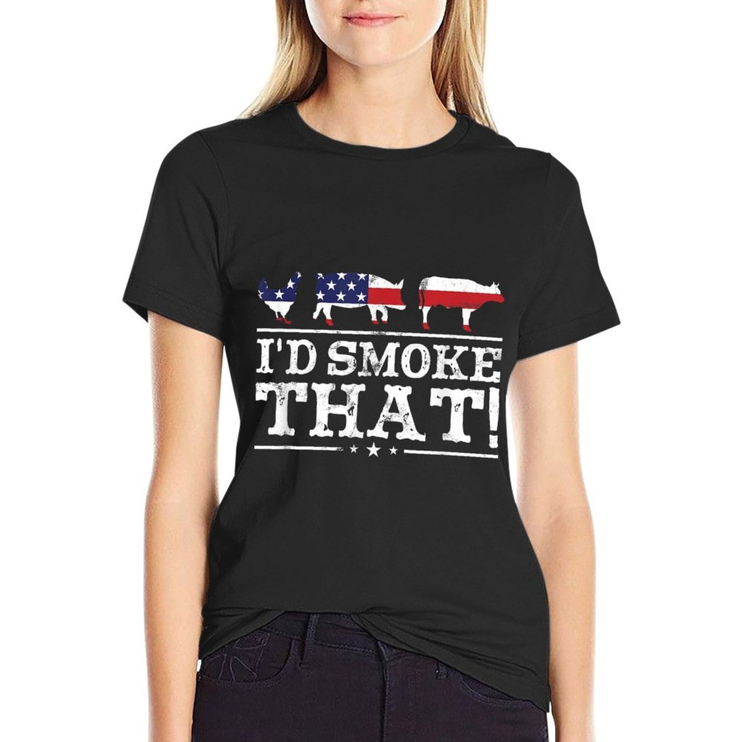Funny BBQ Id Smoke That Meat Pitmaster Grill Gift  Durable T-Shirt