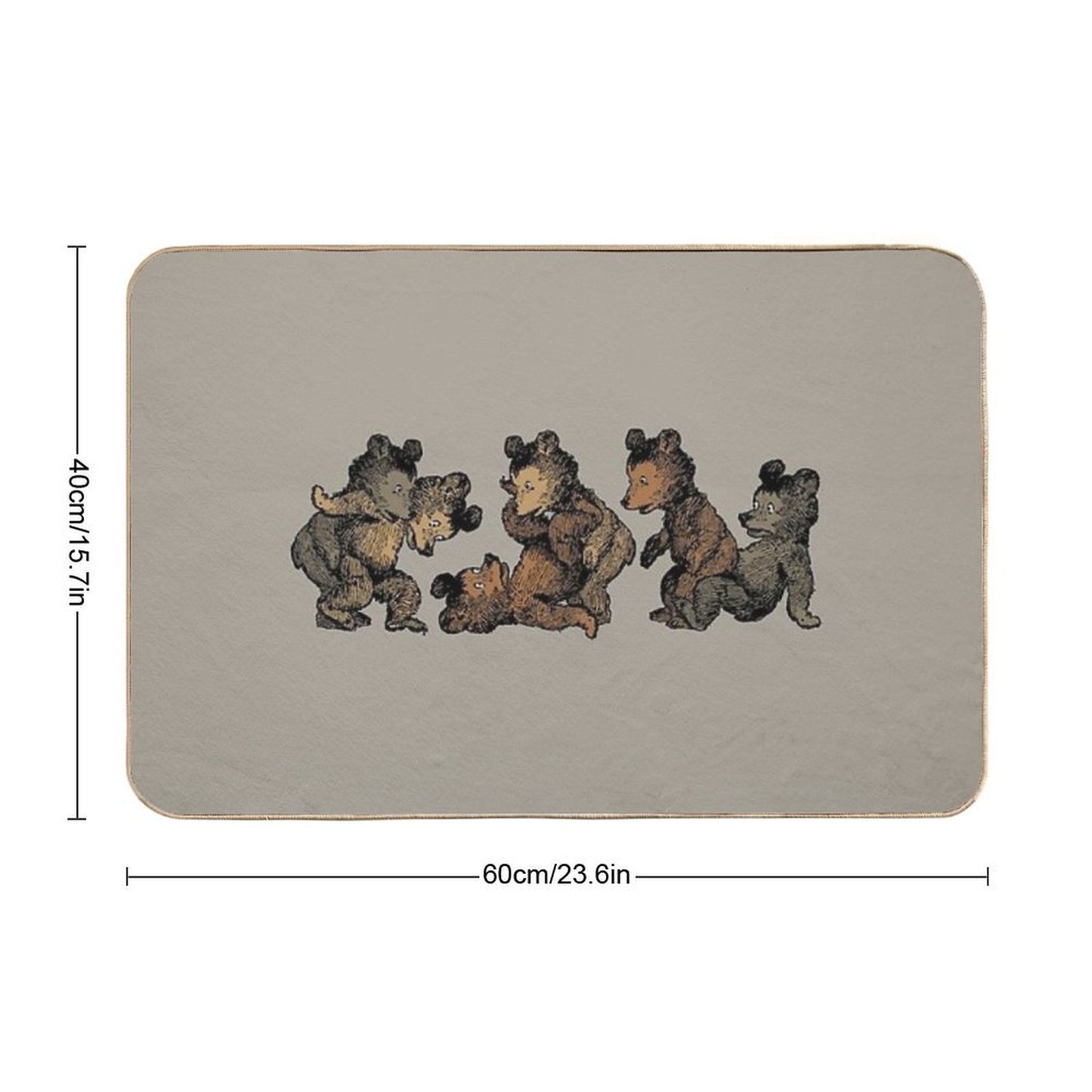 Cubs Playing  Anti-Trip Bath Mat