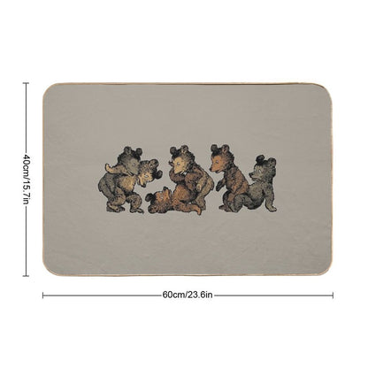 Cubs Playing  Anti-Trip Bath Mat