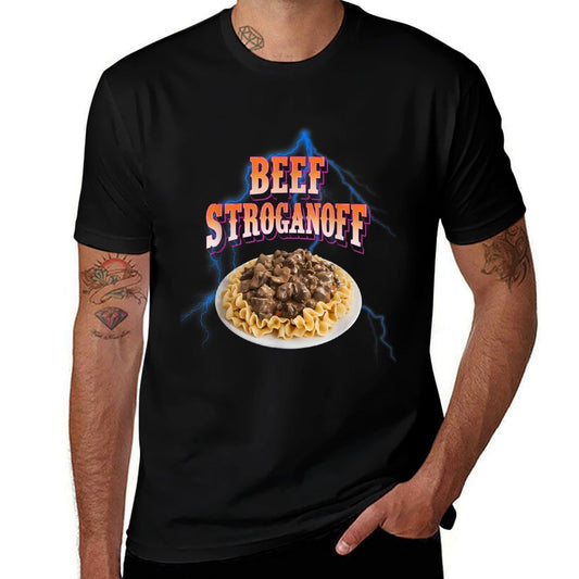 Beef Stroganoff Meme Bootleg Rap Style 90s Vintage Funny  Polyester Blend T-Shirt