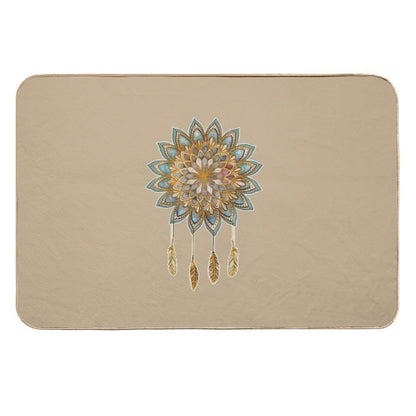 Golden Dreams Dreamcatcher  Rapid-Drying Bath Mat