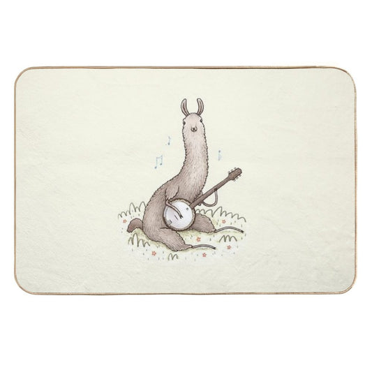 Banjo Llama  Anti-Trip Bath Mat