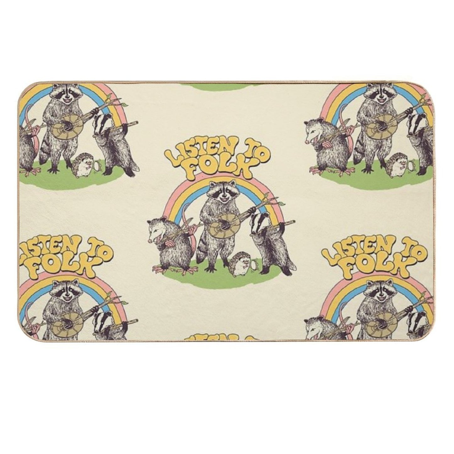 Listen To Folk  Odorless Bath Mat